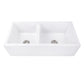 Nantucket Sinks Cape Collection 36" Rectangular Undermount Porcelain Enamel Glaze White Fireclay 60/40 Double Bowl Farmhouse Apron Kitchen Sink