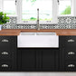 Nantucket Sinks Cape Collection 36" Rectangular Undermount Porcelain Enamel Glaze White Fireclay 60/40 Double Bowl Farmhouse Apron Kitchen Sink