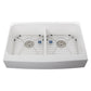 Nantucket Sinks Glacierstone 31" Rectangle Apron Matte Inside and Glossy Apron White Retrofit Glacierstone Double Bowl Kitchen Sink