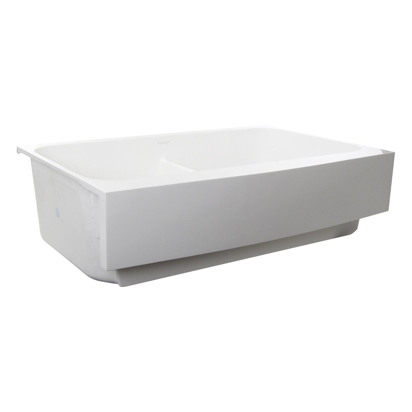 Nantucket Sinks Glacierstone 31" Rectangle Apron Matte Inside and Glossy Apron White Retrofit Glacierstone Double Bowl Kitchen Sink
