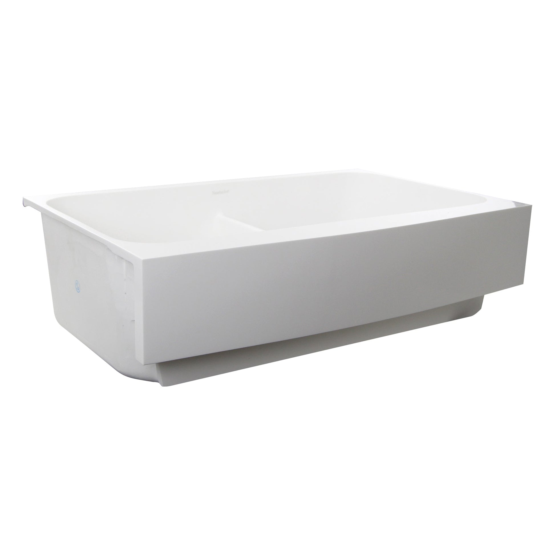 Nantucket Sinks Glacierstone 31" Rectangle Apron Matte Inside and Glossy Apron White Retrofit Glacierstone Double Bowl Kitchen Sink