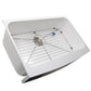 Nantucket Sinks Glacierstone 31" Rectangle Apron Matte Inside and Glossy Apron White Retrofit Glacierstone Single Bowl Kitchen Sink