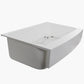 Nantucket Sinks Glacierstone 31" Rectangle Apron Matte Inside and Glossy Apron White Retrofit Glacierstone Single Bowl Kitchen Sink