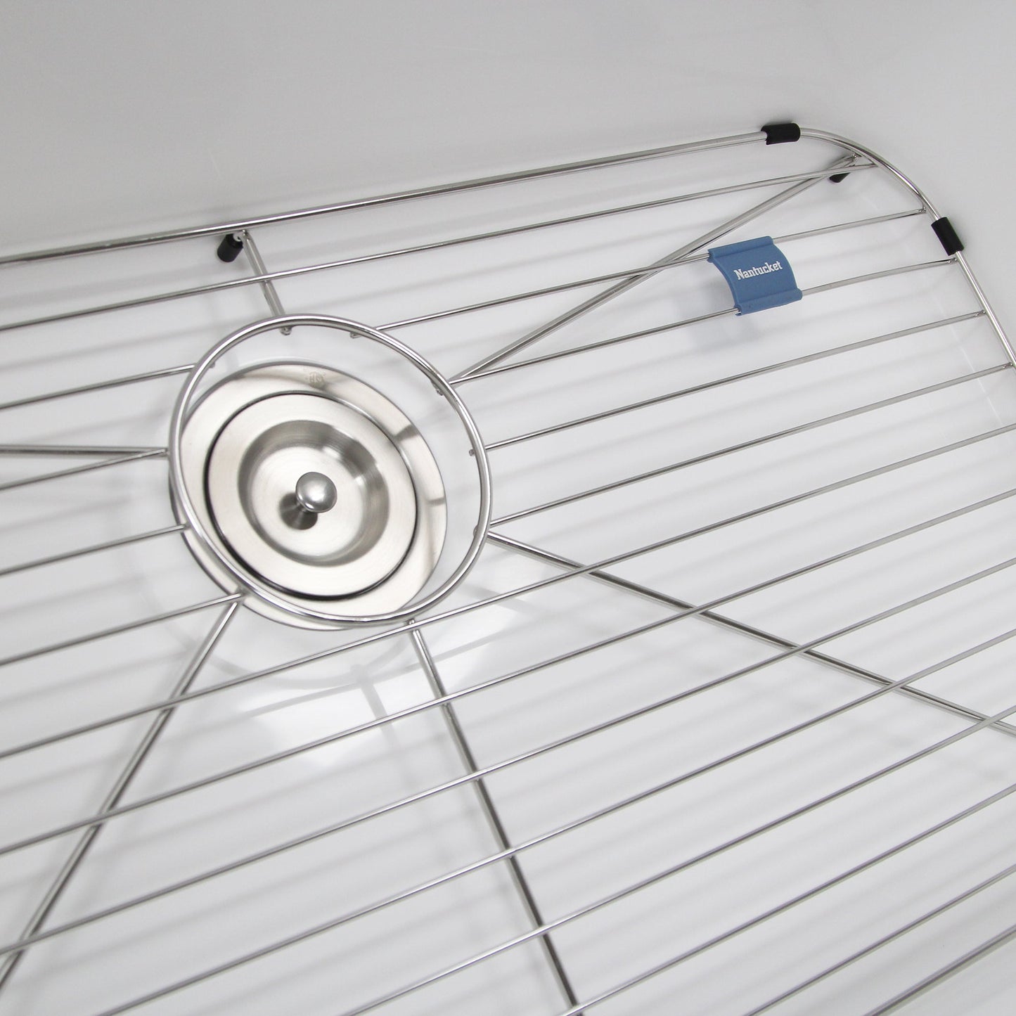 Nantucket Sinks Glacierstone 31" Rectangle Apron Matte Inside and Glossy Apron White Retrofit Glacierstone Single Bowl Kitchen Sink