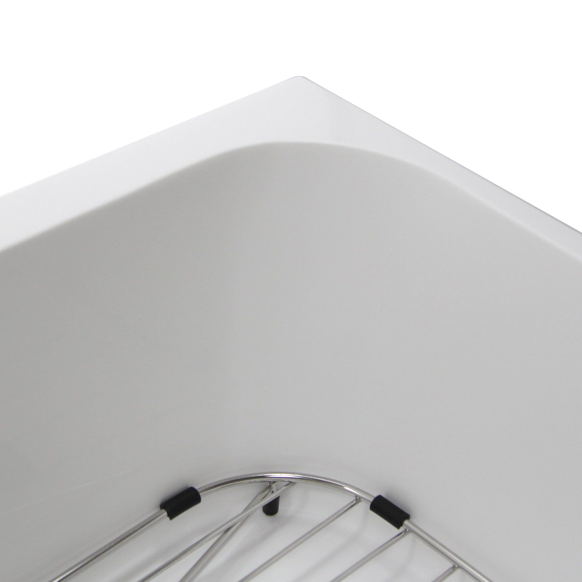 Nantucket Sinks Glacierstone 31" Rectangle Apron Matte Inside and Glossy Apron White Retrofit Glacierstone Single Bowl Kitchen Sink