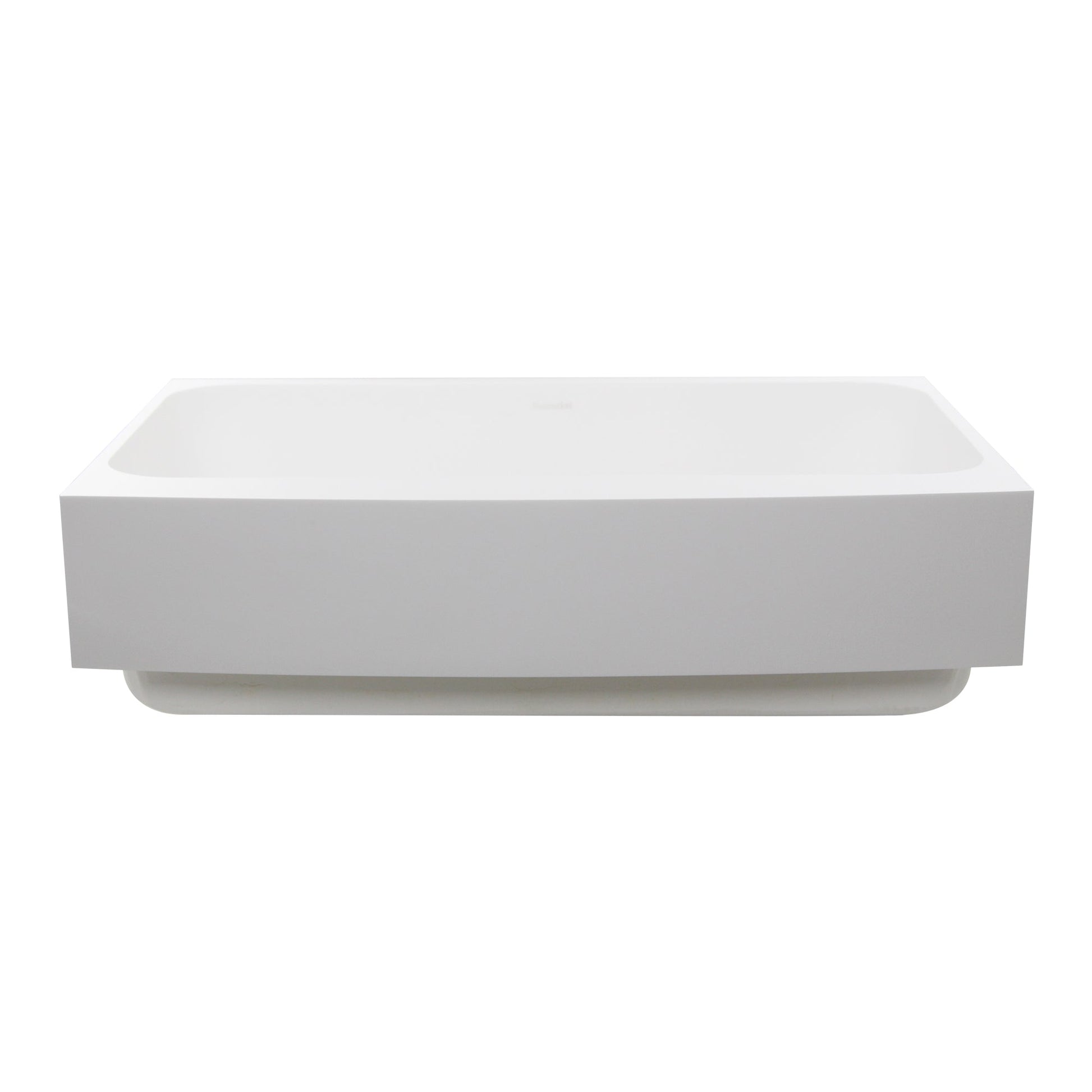 Nantucket Sinks Glacierstone 31" Rectangle Apron Matte Inside and Glossy Apron White Retrofit Glacierstone Single Bowl Kitchen Sink