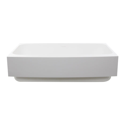 Nantucket Sinks Glacierstone 31" Rectangle Apron Matte Inside and Glossy Apron White Retrofit Glacierstone Single Bowl Kitchen Sink