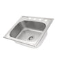 Nantucket Sinks Madaket Collection 25" Rectangle Topmount Brushed Satin 304 Stainless Steel Single Bowl Drop-In 18-Gauge Kitchen Sink