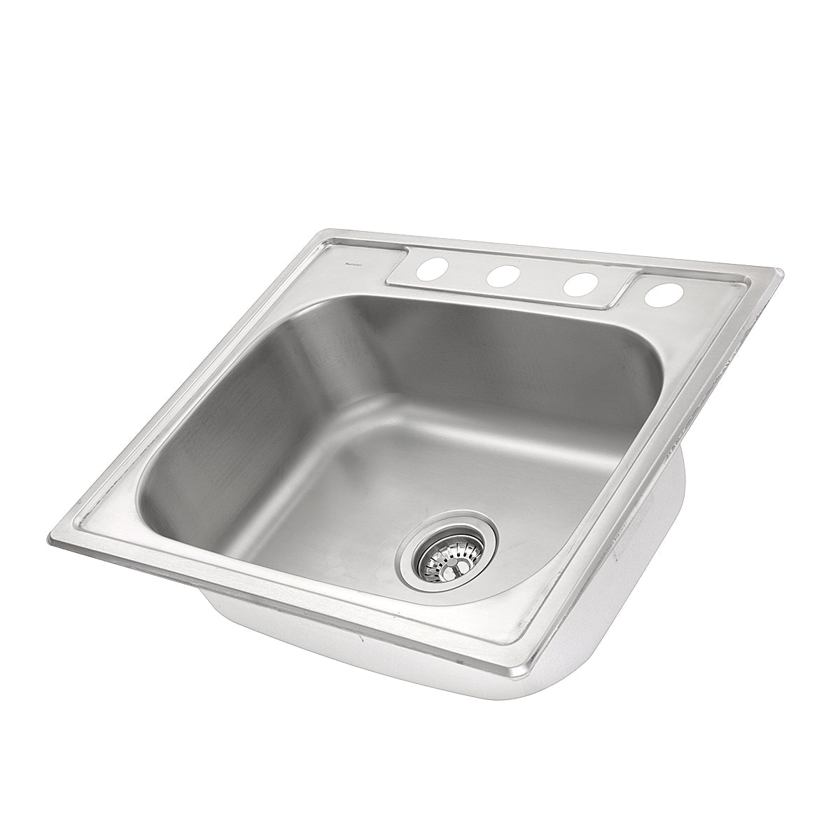 Nantucket Sinks Madaket Collection 25" Rectangle Topmount Brushed Satin 304 Stainless Steel Single Bowl Drop-In 18-Gauge Kitchen Sink