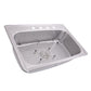 Nantucket Sinks Madaket Collection 33" Rectanglar Topmount Brushed Satin 304 Stainless Steel Single Bowl Drop-In 18-Gauge Kitchen Sink
