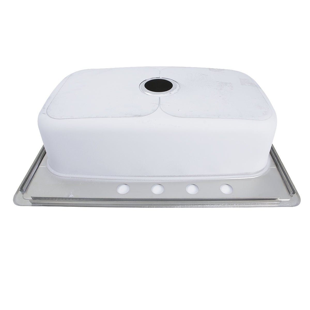 Nantucket Sinks Madaket Collection 33" Rectanglar Topmount Brushed Satin 304 Stainless Steel Single Bowl Drop-In 18-Gauge Kitchen Sink
