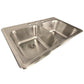 Nantucket Sinks Madaket Collection 33" Rectangle Topmount Brushed Satin 304 Stainless Steel Double Bowl Drop-In 18-Gauge Kitchen Sink
