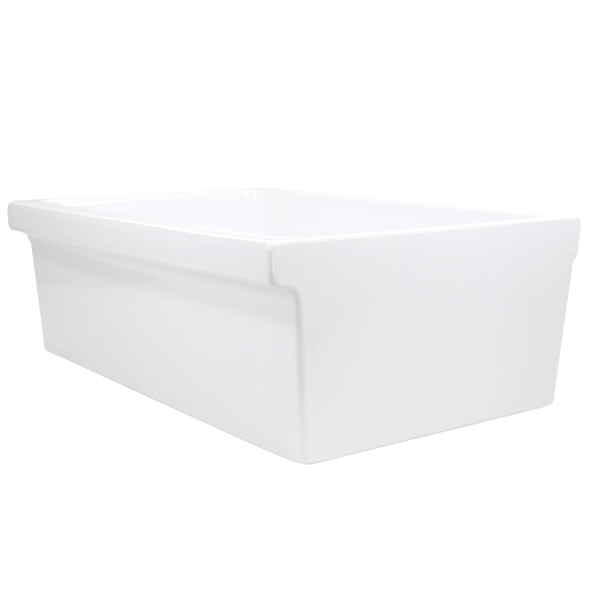 Nantucket Sinks None 30" Rectangle Reversible Porcelain Enamel Glaze White Fireclay Single Bowl Wequassett Farmhouse Apron Kitchen Sink