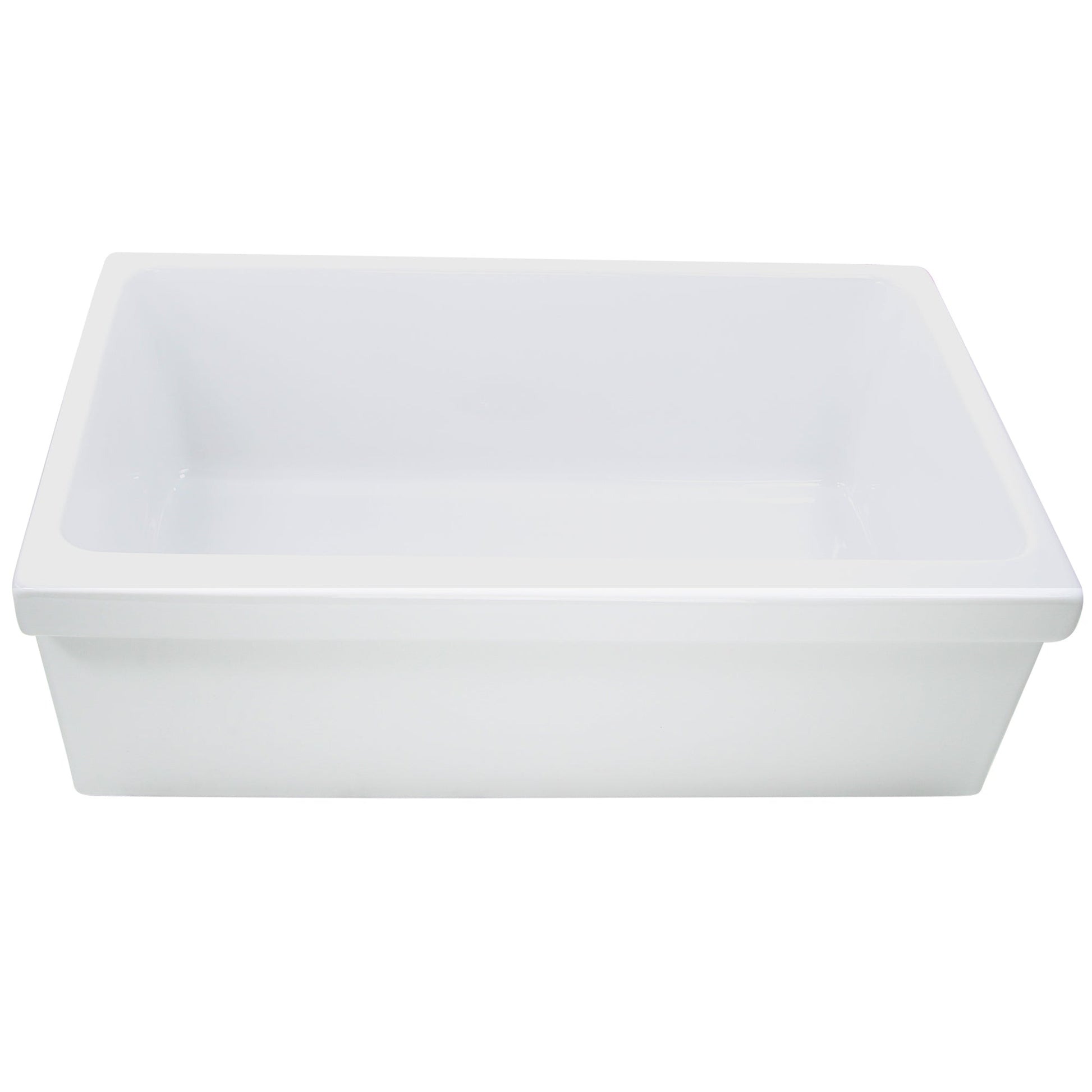 Nantucket Sinks None 30" Rectangle Reversible Porcelain Enamel Glaze White Fireclay Single Bowl Wequassett Farmhouse Apron Kitchen Sink