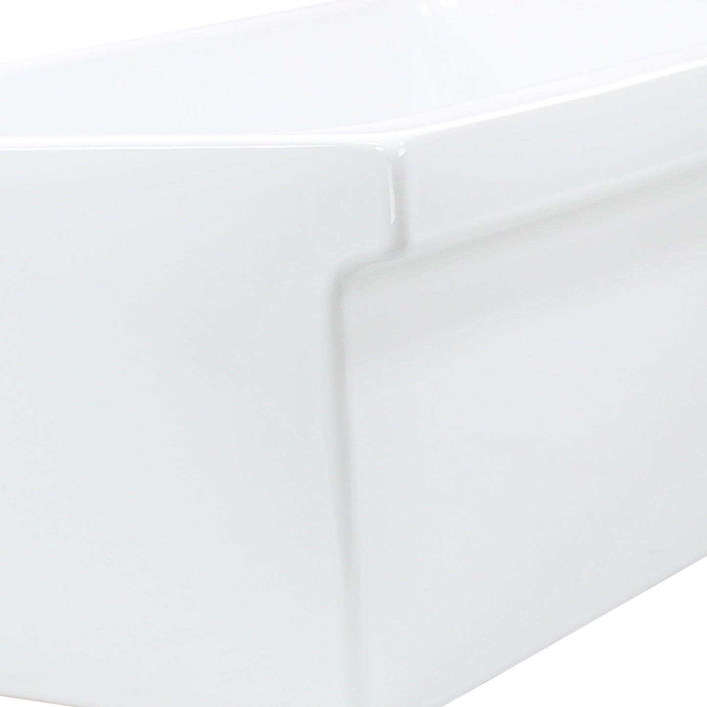 Nantucket Sinks None 30" Rectangle Reversible Porcelain Enamel Glaze White Fireclay Single Bowl Wequassett Farmhouse Apron Kitchen Sink