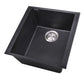 Nantucket Sinks Plymouth Collection 16" Rectangle Undermount Matte Black Granite Composite Single Bowl Bar/Prep Sink