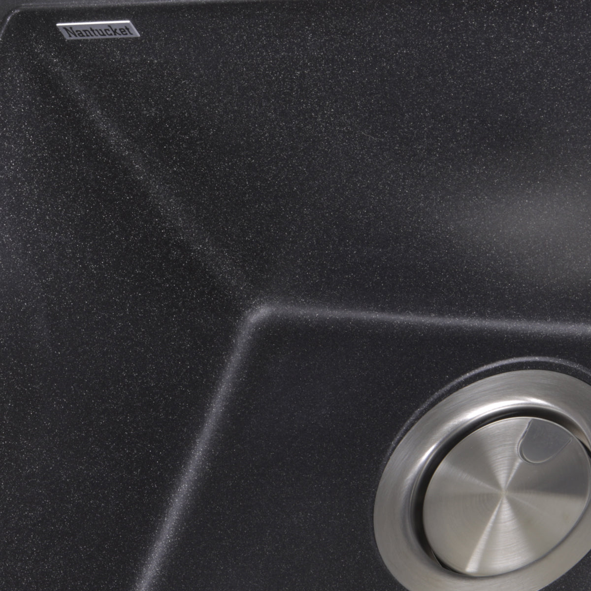 Nantucket Sinks Plymouth Collection 16" Rectangle Undermount Matte Black Granite Composite Single Bowl Bar/Prep Sink