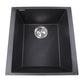 Nantucket Sinks Plymouth Collection 16" Rectangle Undermount Matte Black Granite Composite Single Bowl Bar/Prep Sink