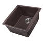 Nantucket Sinks Plymouth Collection 16" Rectangle Undermount Matte Brown Granite Composite Single Bowl Bar/Prep Sink