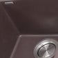 Nantucket Sinks Plymouth Collection 16" Rectangle Undermount Matte Brown Granite Composite Single Bowl Bar/Prep Sink