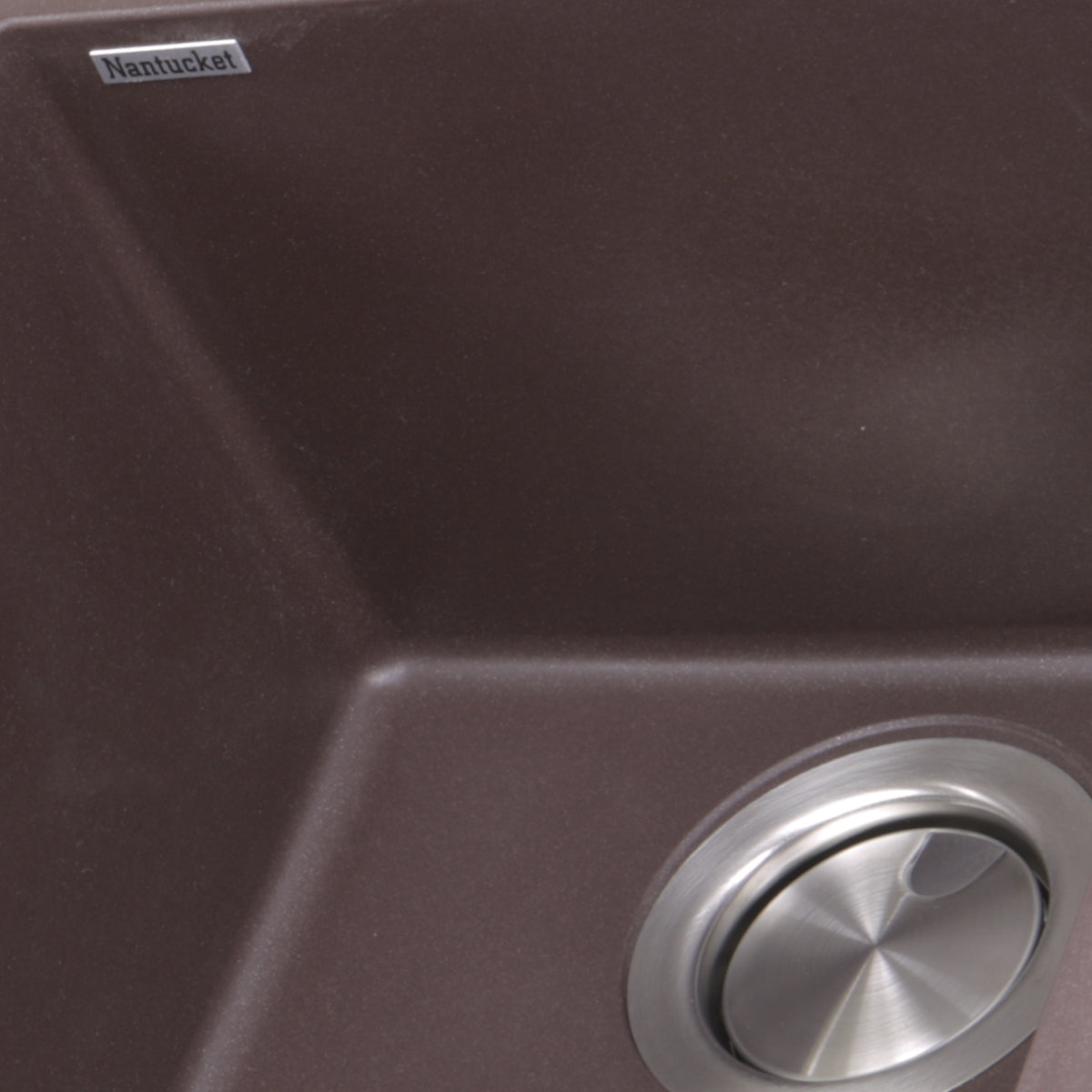 Nantucket Sinks Plymouth Collection 16" Rectangle Undermount Matte Brown Granite Composite Single Bowl Bar/Prep Sink