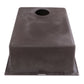 Nantucket Sinks Plymouth Collection 16" Rectangle Undermount Matte Brown Granite Composite Single Bowl Bar/Prep Sink