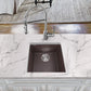 Nantucket Sinks Plymouth Collection 16" Rectangle Undermount Matte Brown Granite Composite Single Bowl Bar/Prep Sink
