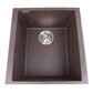 Nantucket Sinks Plymouth Collection 16" Rectangle Undermount Matte Brown Granite Composite Single Bowl Bar/Prep Sink