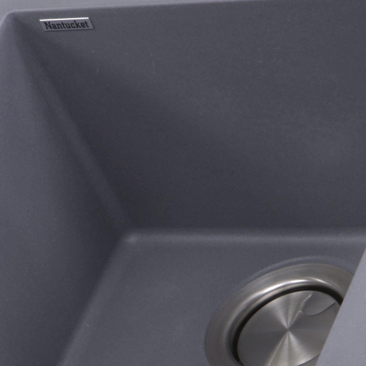 Nantucket Sinks Plymouth Collection 16" Rectangle Undermount Matte Titanium Granite Composite Single Bowl Bar/Prep Sink