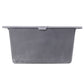 Nantucket Sinks Plymouth Collection 16" Rectangle Undermount Matte Titanium Granite Composite Single Bowl Bar/Prep Sink