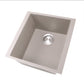 Nantucket Sinks Plymouth Collection 16" Rectangle Undermount Matte Truffle Granite Composite Single Bowl Bar/Prep Sink