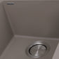 Nantucket Sinks Plymouth Collection 16" Rectangle Undermount Matte Truffle Granite Composite Single Bowl Bar/Prep Sink