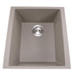 Nantucket Sinks Plymouth Collection 16" Rectangle Undermount Matte Truffle Granite Composite Single Bowl Bar/Prep Sink