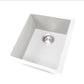 Nantucket Sinks Plymouth Collection 16" Rectangle Undermount Matte White Granite Composite Single Bowl Bar/Prep Sink