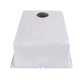 Nantucket Sinks Plymouth Collection 16" Rectangle Undermount Matte White Granite Composite Single Bowl Bar/Prep Sink