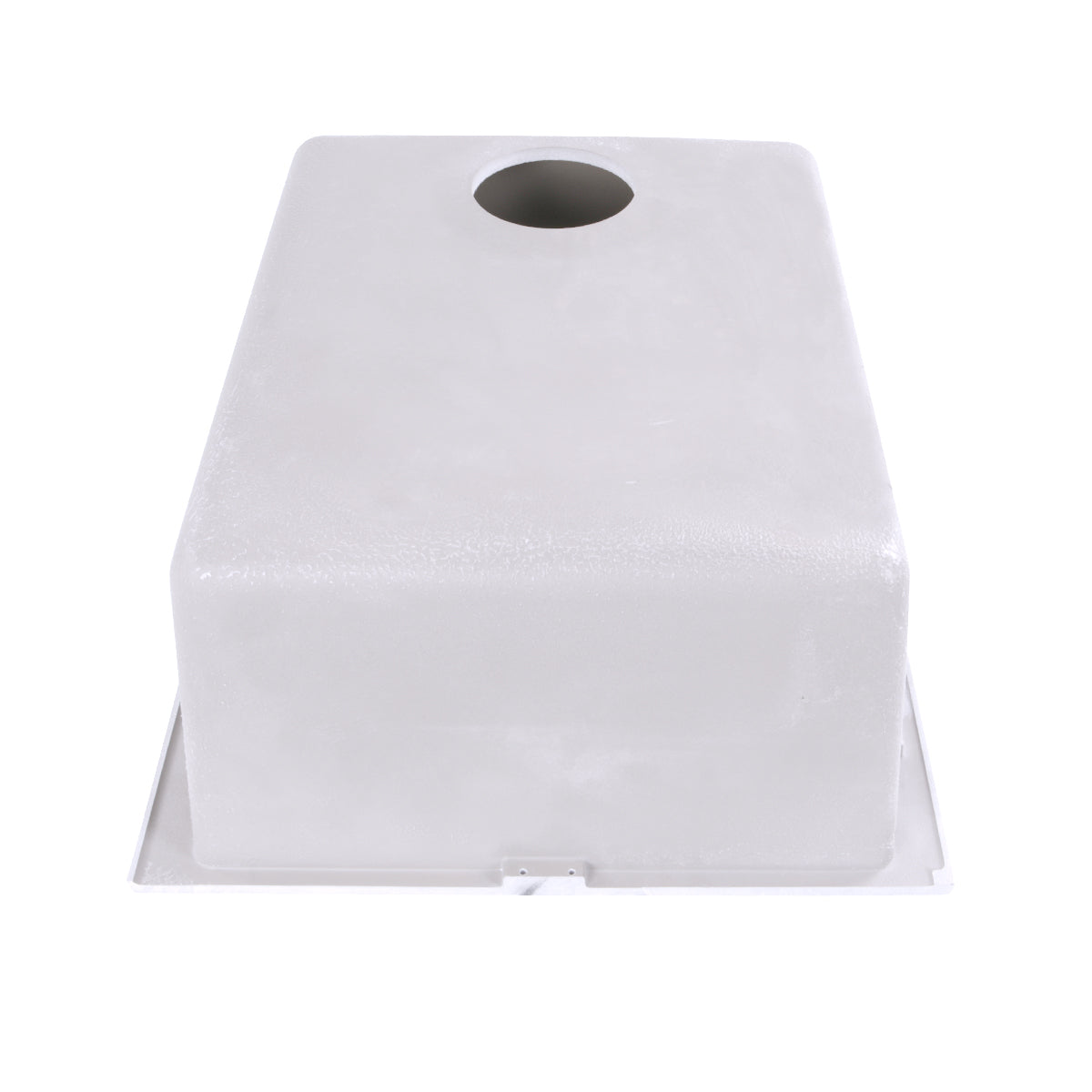 Nantucket Sinks Plymouth Collection 16" Rectangle Undermount Matte White Granite Composite Single Bowl Bar/Prep Sink