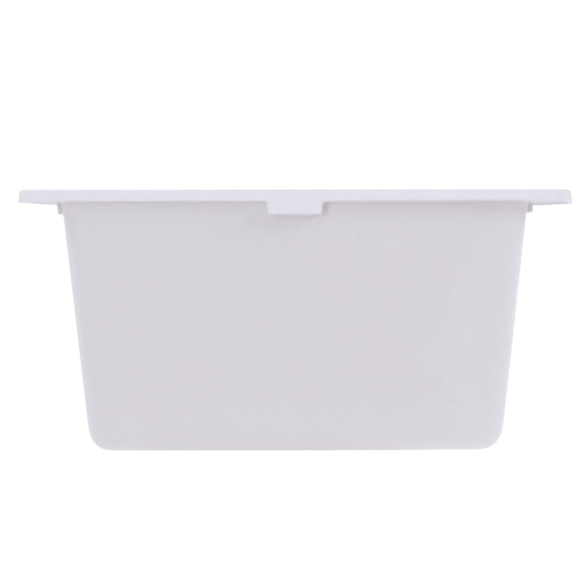 Nantucket Sinks Plymouth Collection 16" Rectangle Undermount Matte White Granite Composite Single Bowl Bar/Prep Sink