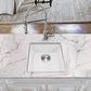 Nantucket Sinks Plymouth Collection 16" Rectangle Undermount Matte White Granite Composite Single Bowl Bar/Prep Sink