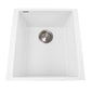 Nantucket Sinks Plymouth Collection 16" Rectangle Undermount Matte White Granite Composite Single Bowl Bar/Prep Sink