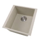 Nantucket Sinks Plymouth Collection 16" Rectangle Undermount Sand With Metallic Flecks Granite Composite Single Bowl Bar/Prep Sink