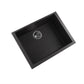 Nantucket Sinks Plymouth Collection 24" Rectangle Undermount Matte Black Granite Composite Single Bowl Kitchen Sink