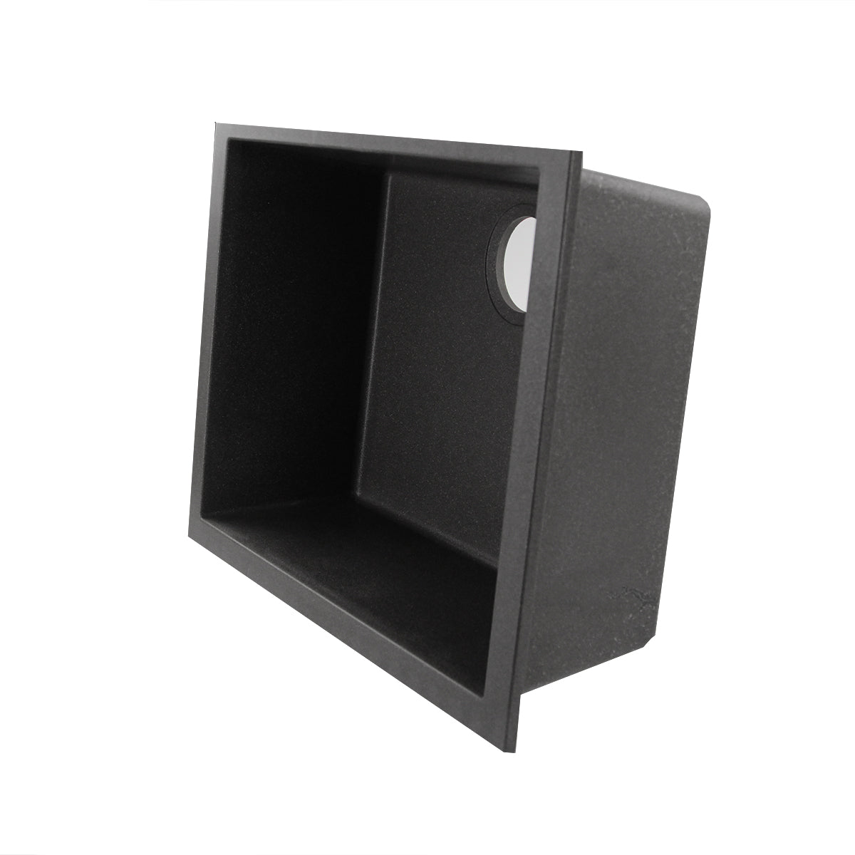 Nantucket Sinks Plymouth Collection 24" Rectangle Undermount Matte Black Granite Composite Single Bowl Kitchen Sink