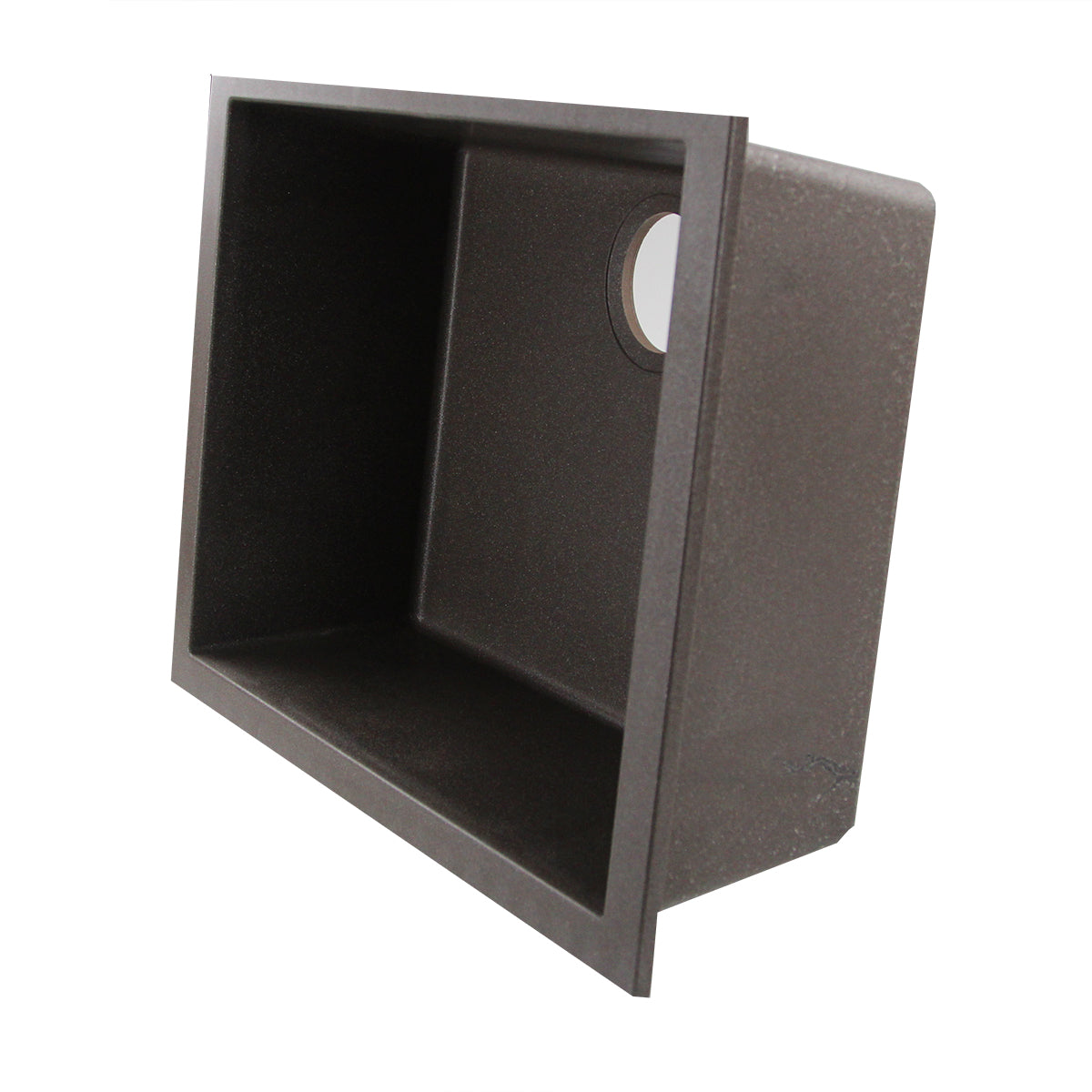 Nantucket Sinks Plymouth Collection 24" Rectangle Undermount Matte Brown Granite Composite Single Bowl Kitchen Sink