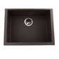 Nantucket Sinks Plymouth Collection 24" Rectangle Undermount Matte Brown Granite Composite Single Bowl Kitchen Sink