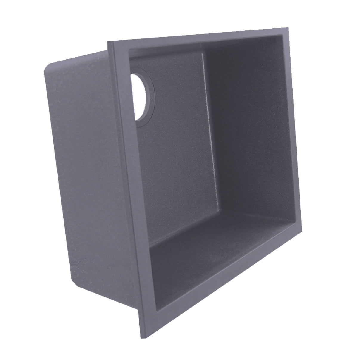 Nantucket Sinks Plymouth Collection 24" Rectangle Undermount Matte Titanium Granite Composite Single Bowl Kitchen Sink