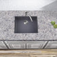 Nantucket Sinks Plymouth Collection 24" Rectangle Undermount Matte Titanium Granite Composite Single Bowl Kitchen Sink