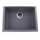 Nantucket Sinks Plymouth Collection 24" Rectangle Undermount Matte Titanium Granite Composite Single Bowl Kitchen Sink