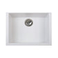 Nantucket Sinks Plymouth Collection 24" Rectangle Undermount Matte White Granite Composite Single Bowl Kitchen Sink