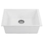Nantucket Sinks Plymouth Collection 24" Rectangle Undermount Matte White Granite Composite Single Bowl Kitchen Sink