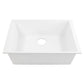 Nantucket Sinks Plymouth Collection 24" Rectangle Undermount Matte White Granite Composite Single Bowl Kitchen Sink